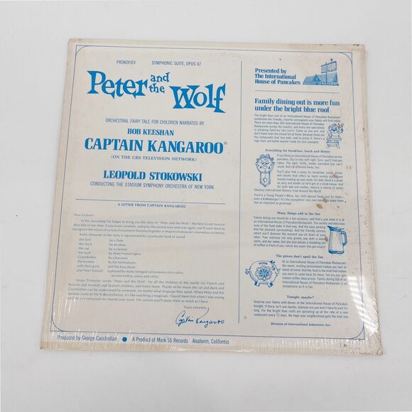 IHOP Peter & The Wolf CAPTAIN KANGAROO Vinyl LP Record Album Vintage 1968 - Picture 2 of 6